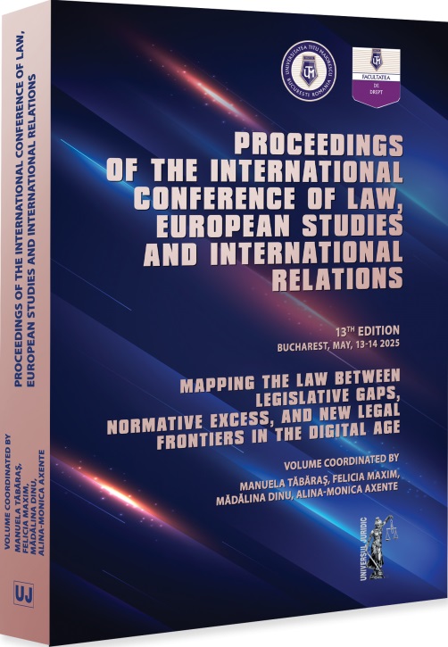 Coperta cărții 'Mapping the law between legislative gaps, normative excess, and new legal frontiers in the digital age - Manuela Tăbăraș'