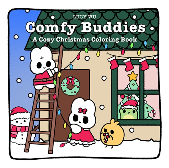 Coperta cărții 'Comfy Buddies: A Cozy Christmas Coloring Book - Lucy Wu'