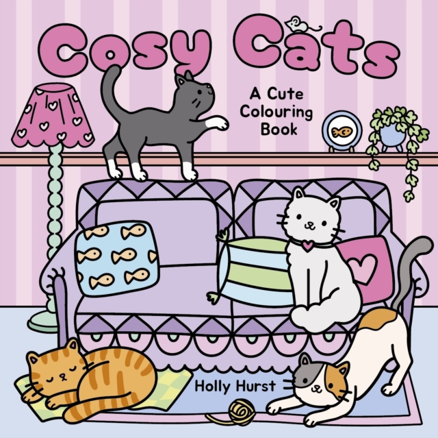 Coperta cărții 'Cosy Cats Cute Colouring Book - Holly Hurst'