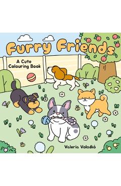 Coperta cărții 'Furry Friends Cute Colouring Book - Valeria Volodko'