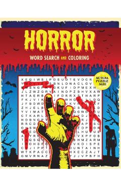 Coperta cărții 'Horror Word Search and Coloring -'
