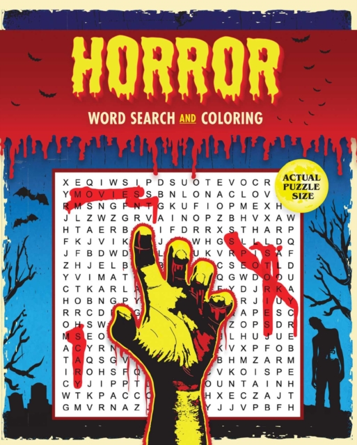 Coperta cărții 'Horror Word Search and Coloring -'