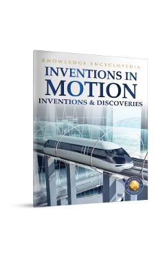 Coperta cărții 'Inventions & Discoveries - Inventions in Motion: Knowledge Encyclopedia For Children -'