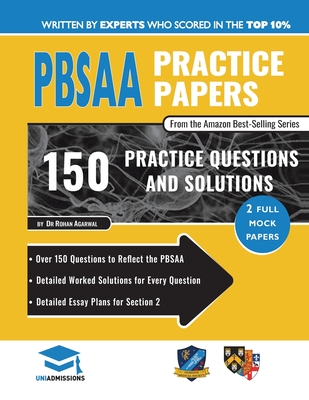Coperta cărții 'PBSAA Practice Papers: 2 Full Mock Papers, Over 150 Questions in the style of the PBSAA, Detailed Worked Solutions for'