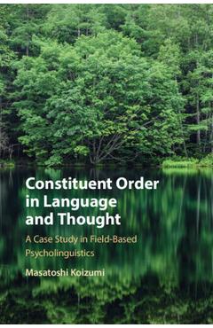 Coperta cărții 'Constituent Order in Language and Thought - Masatoshi Koizumi'