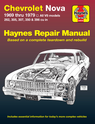 Coperta cărții 'Chevrolet Nova V8 1969 Thru 1979 Haynes Repair Manual: V-8 1969-1979 -'