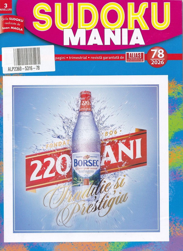 Coperta cărții 'Sudoku Mania Nr.78 2026'