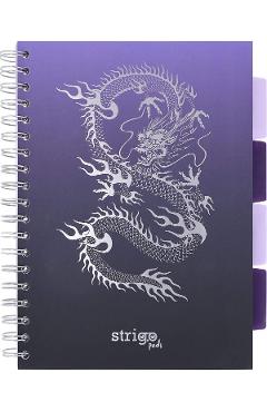 Imaginea produsului 'Caiet matematică cu spirală și separatoare: Dragon'