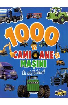 Coperta cărții '1000 de camioane și mașini cu abțibilduri'