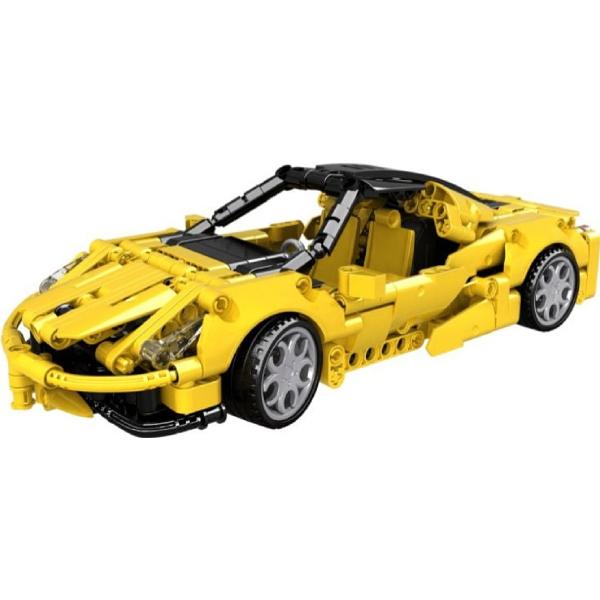 Set de constructie: Masina sport galbena
