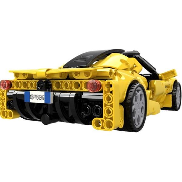 Set de constructie: Masina sport galbena