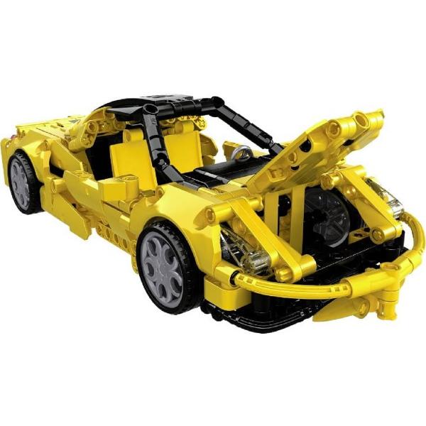 Set de constructie: Masina sport galbena