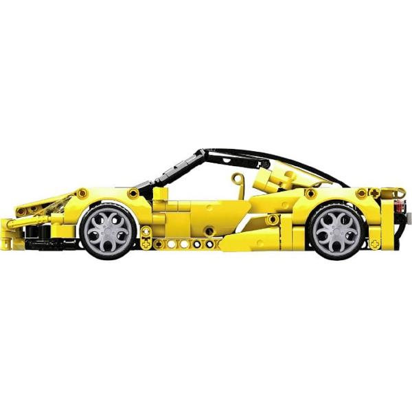 Set de constructie: Masina sport galbena