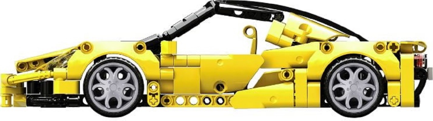 Imaginea produsului 'Set de construcție: Mașină sport galbenă'