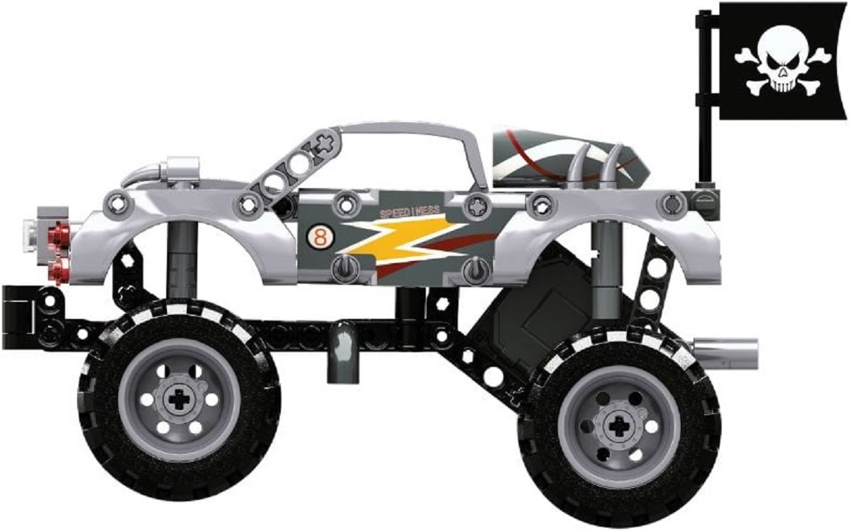 Imaginea produsului 'Set de construcție: Monster Truck argintiu'