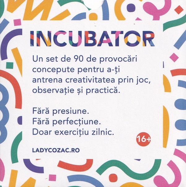 Coperta cărții 'Set carduri cu 90 de provocări. Incubator'