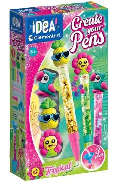 Imaginea produsului 'Set creație 3 pixuri personalizate. Tropical'