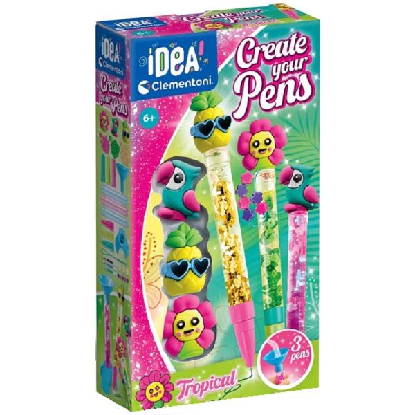 Set creatie 3 pixuri personalizate. Tropical