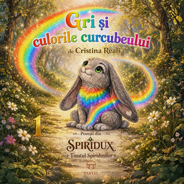 Coperta cărții 'Gri și culorile curcubeului. Seria Povești din Spiridux. Ținutul Spiridușilor Vol.1 - Cristina Reali'