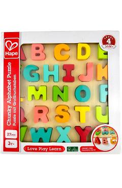 Imaginea produsului 'Puzzle din lemn: Alfabet. Litere dolofane'