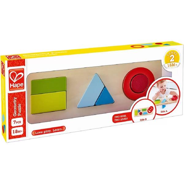 Puzzle din lemn. Geometric
