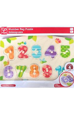 Imaginea produsului 'Puzzle din lemn cu butoni: Numere'