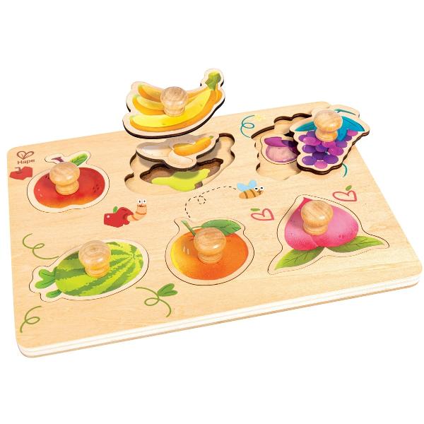 Puzzle din lemn in straturi: Fructe