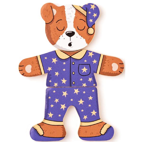 Puzzle din lemn: Imbraca catelul