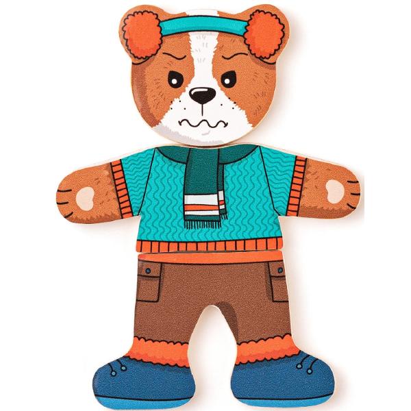 Puzzle din lemn: Imbraca catelul