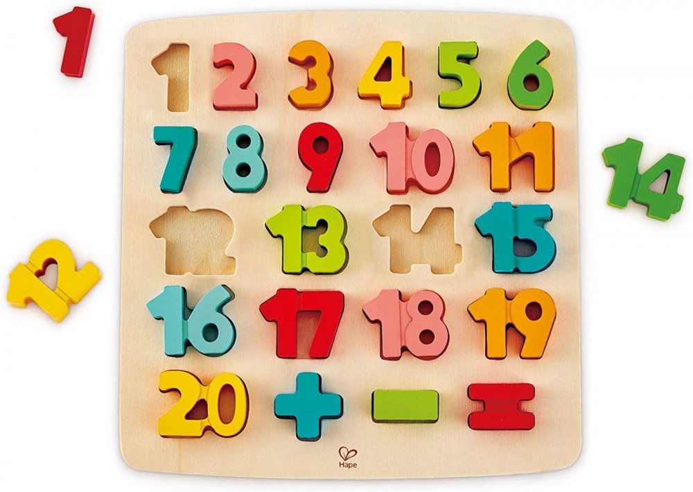 Imaginea produsului 'Puzzle din lemn: Matematică. Numere dolofane'