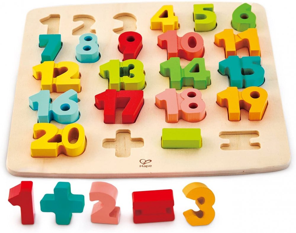 Imaginea produsului 'Puzzle din lemn: Matematică. Numere dolofane'