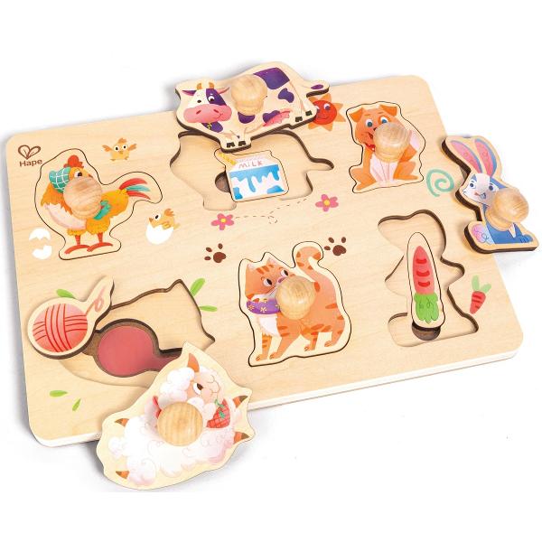 Puzzle din lemn in straturi: Animale