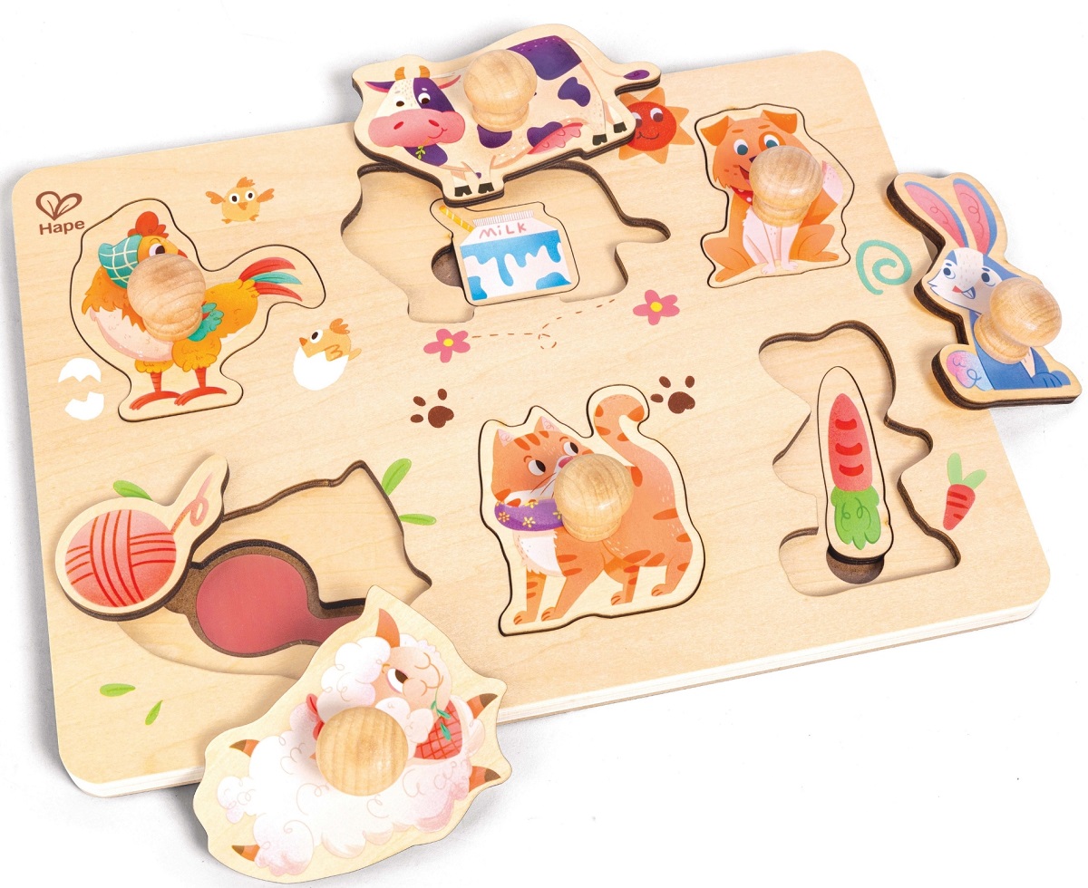 Imaginea produsului 'Puzzle din lemn în straturi: Animale'