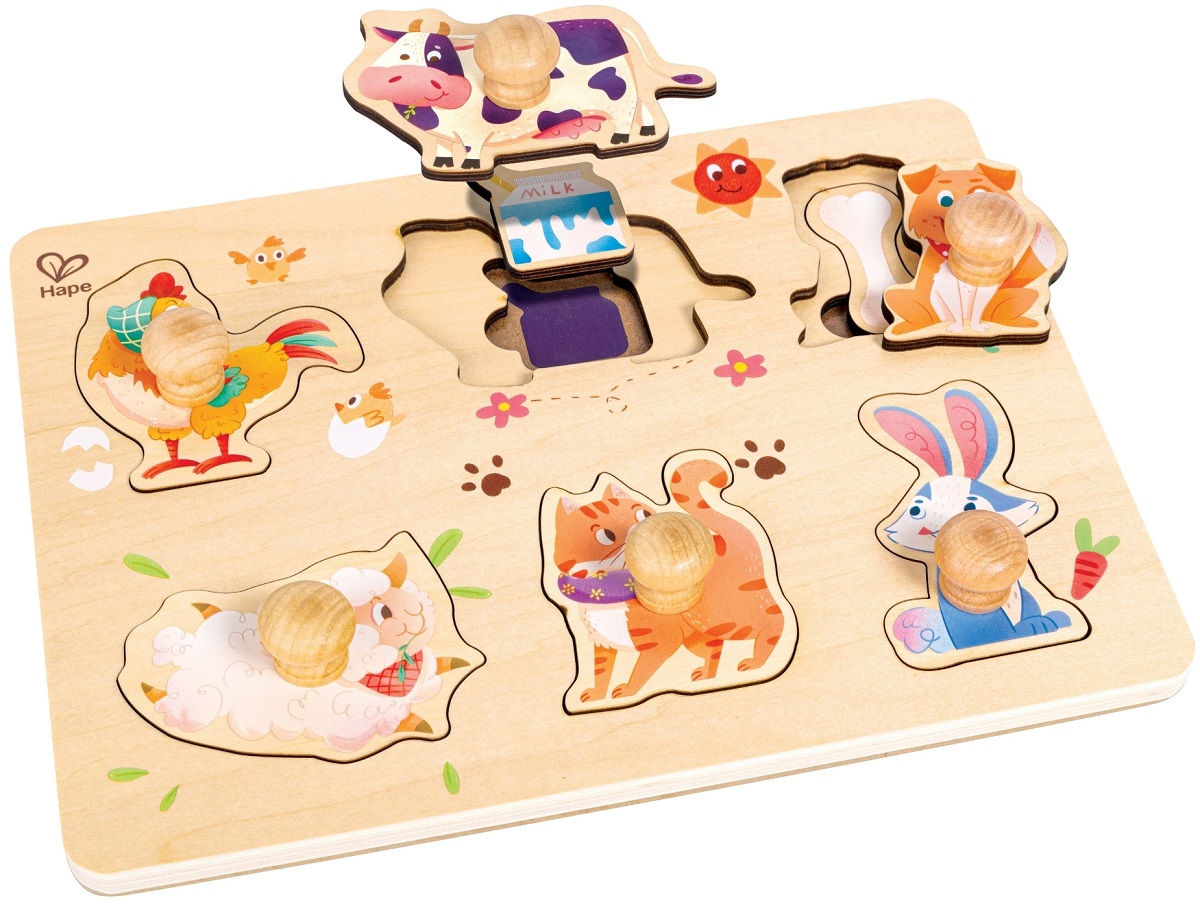 Imaginea produsului 'Puzzle din lemn în straturi: Animale'