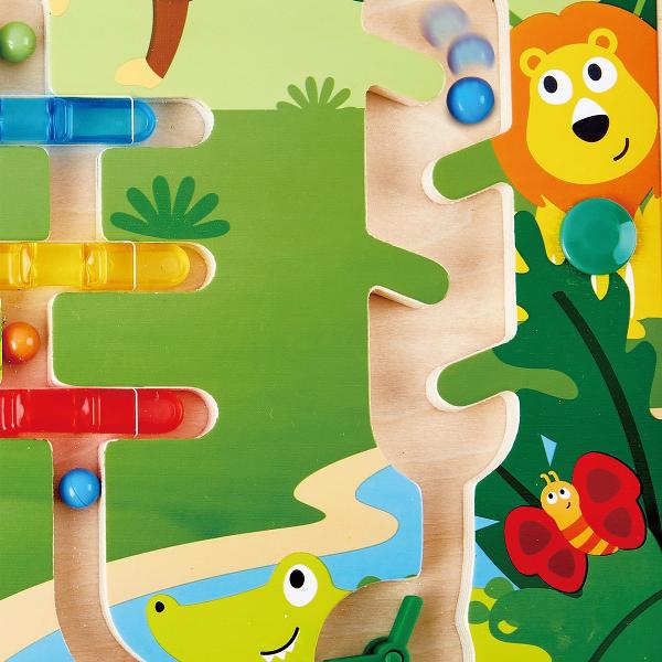 Jucarie din lemn: Labirint magnetic. Jungla