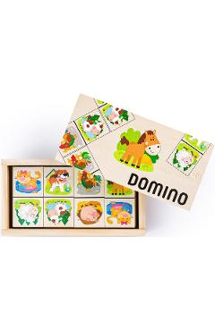 Imaginea produsului 'Domino din lemn: Animale de la fermă'