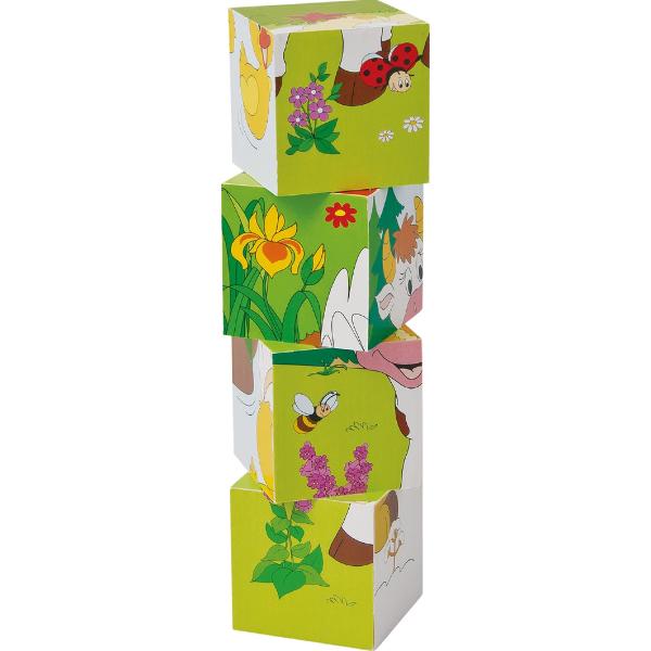 Puzzle din lemn: 3x4 cuburi. Ferma