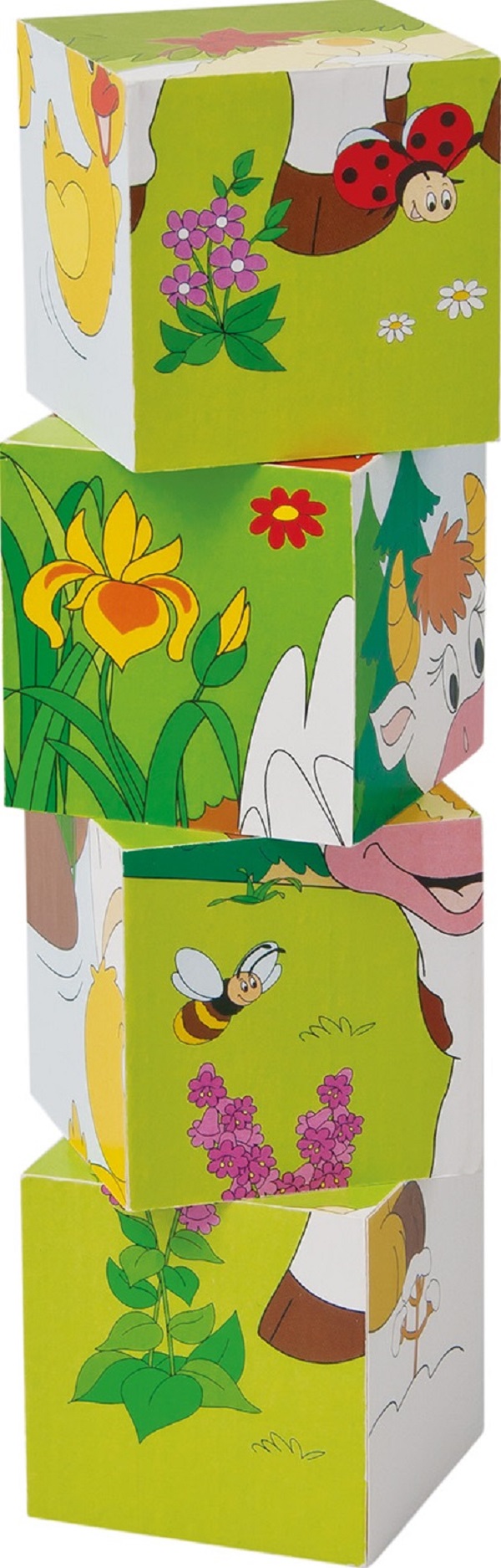 Imaginea produsului 'Puzzle din lemn: 3x4 cuburi. Ferma'