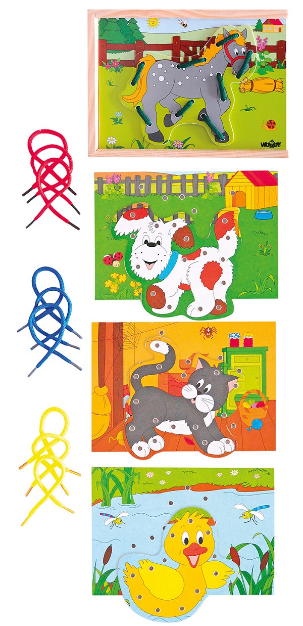 Imaginea produsului 'Joc de lemn: Animale cu șiret'
