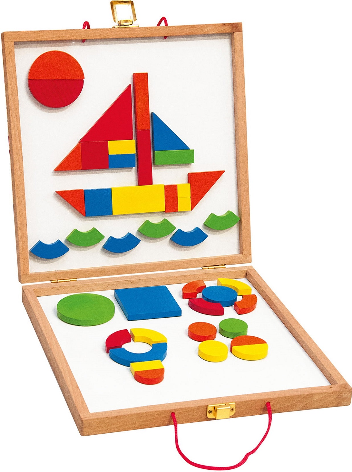 Imaginea produsului 'Tablă magnetică cu forme geometrice din lemn'