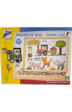 Imaginea produsului 'Tablă magnetică cu 2 fețe și magneți fermă'