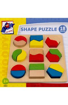 Imaginea produsului 'Puzzle 3D din lemn: Forme și culori'
