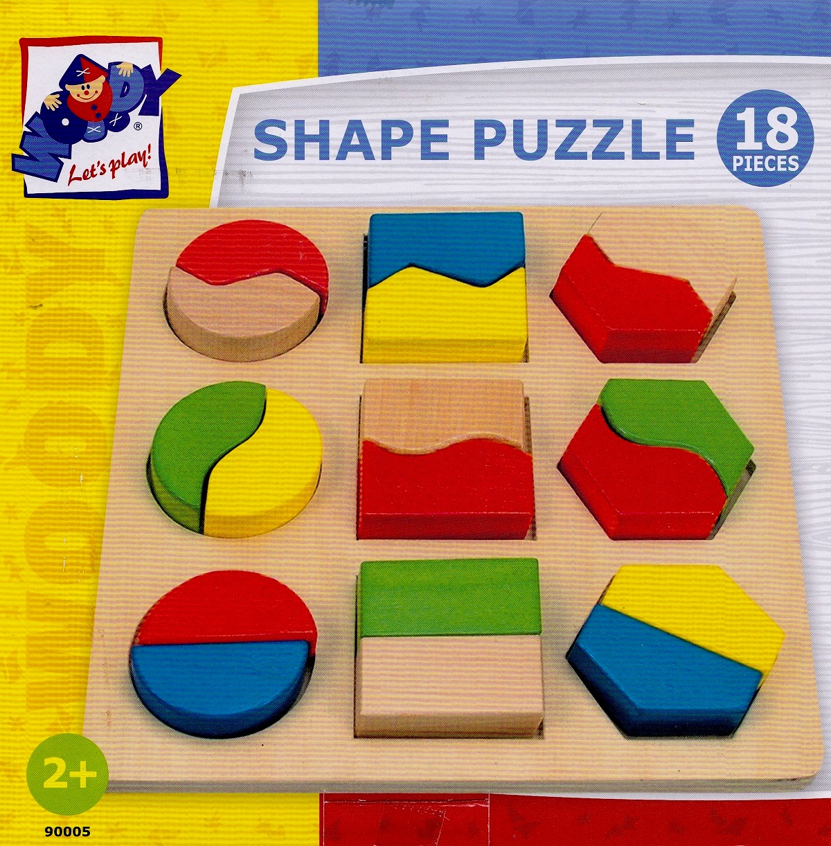 Imaginea produsului 'Puzzle 3D din lemn: Forme și culori'