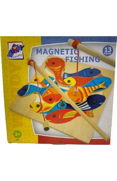 Imaginea produsului 'Puzzle din lemn: Joc magnetic de pescuit'