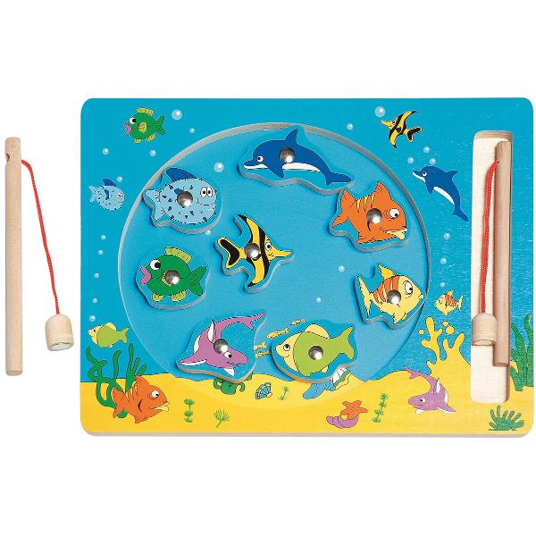 Joc de lemn magnetic de pescuit: Viata marina