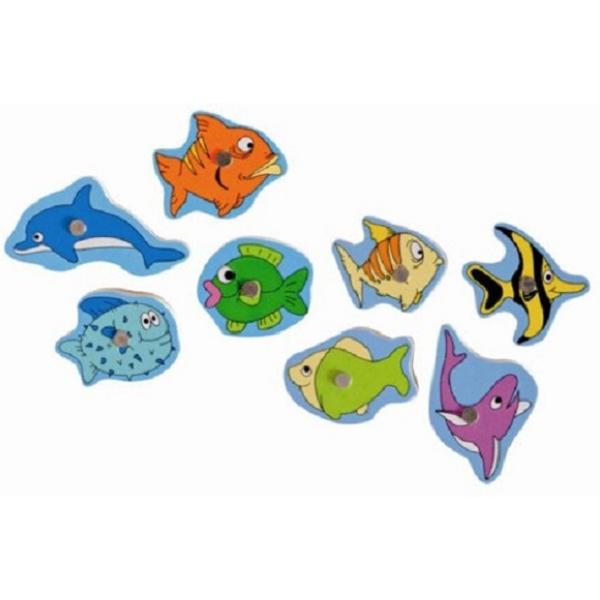 Joc de lemn magnetic de pescuit: Viata marina