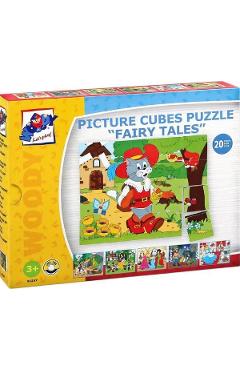 Imaginea produsului 'Puzzle din lemn: 4x5 cuburi. Basme'