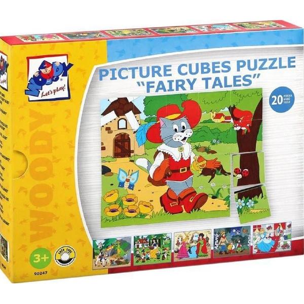 Puzzle din lemn: 4x5 cuburi. Basme