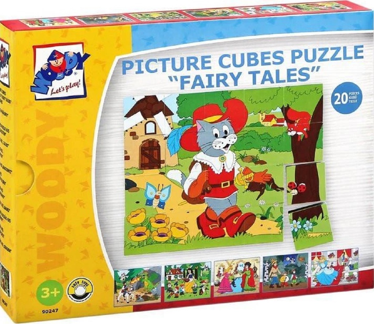 Imaginea produsului 'Puzzle din lemn: 4x5 cuburi. Basme'