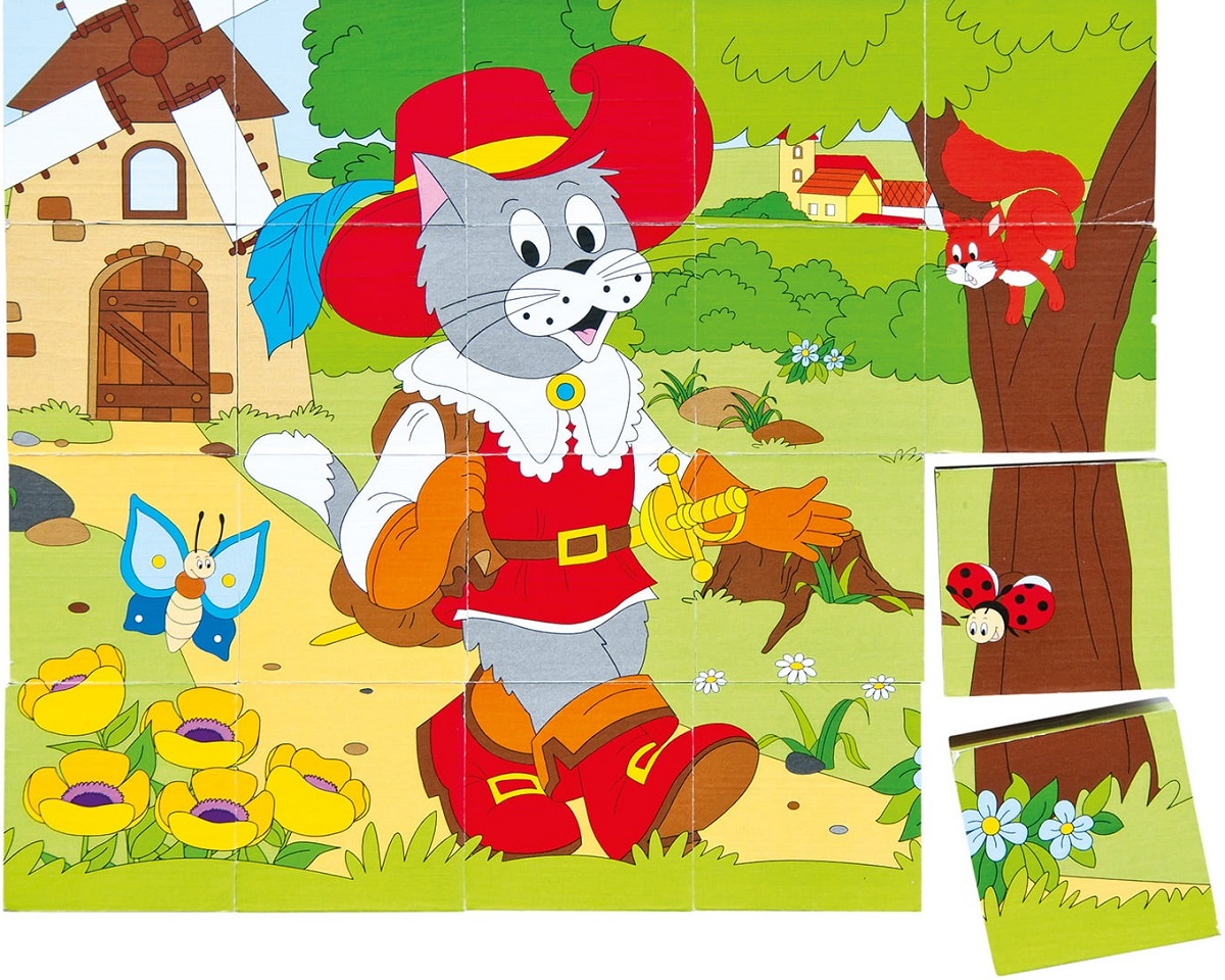 Imaginea produsului 'Puzzle din lemn: 4x5 cuburi. Basme'